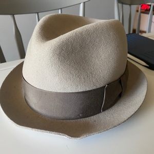 Rag & Bone Men’s Wool Fedora - Size Medium VG Condition - Tan/Cream
